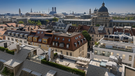 Terrassenansicht von oben - Penthouse-Residenz der Extraklasse – Ein Unikat über den Dächern Münchens