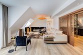 Wohnzimmer - Penthouse-Residenz der Extraklasse – Ein Unikat über den Dächern Münchens