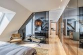 Blickachse vom Schlafbereich - Penthouse-Residenz der Extraklasse – Ein Unikat über den Dächern Münchens