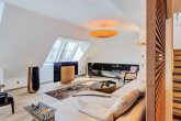 Wohnzimmer - Penthouse-Residenz der Extraklasse – Ein Unikat über den Dächern Münchens