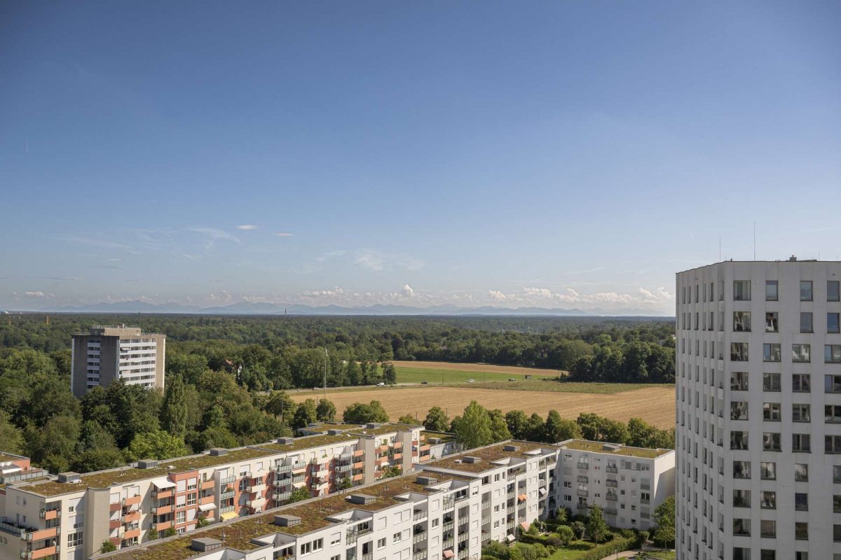 Alpensicht von Balkon