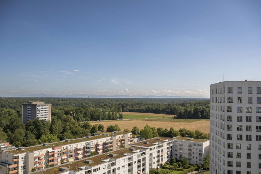 Alpensicht von Balkon